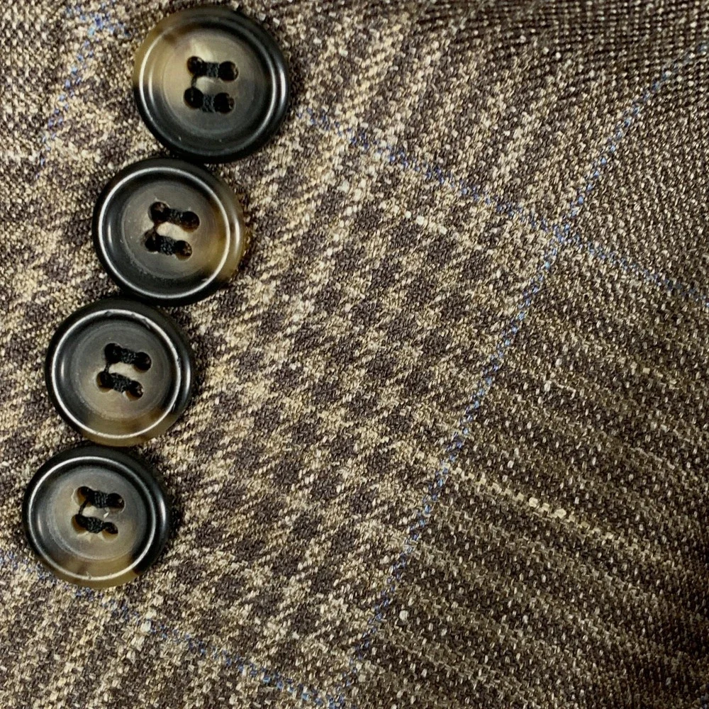 Brooks Brothers Blazer Jacket Men 46L Linen Silk Sport Coat Saxxon Regent
